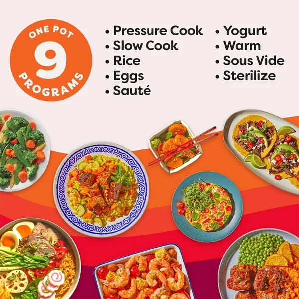 Instant Pot 8-Quart Whisper Quiet 9-in-1 Electric Pressure