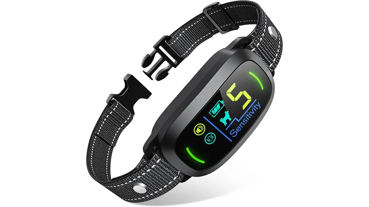FAFAFROG Dog Bark Collar, Rechargeable Smart Collar, Anti Barking Training Collar with 5 Adjustable Sensitivity Beep Vibration, Bark Collar for Large Medium Small Dogs (Black)