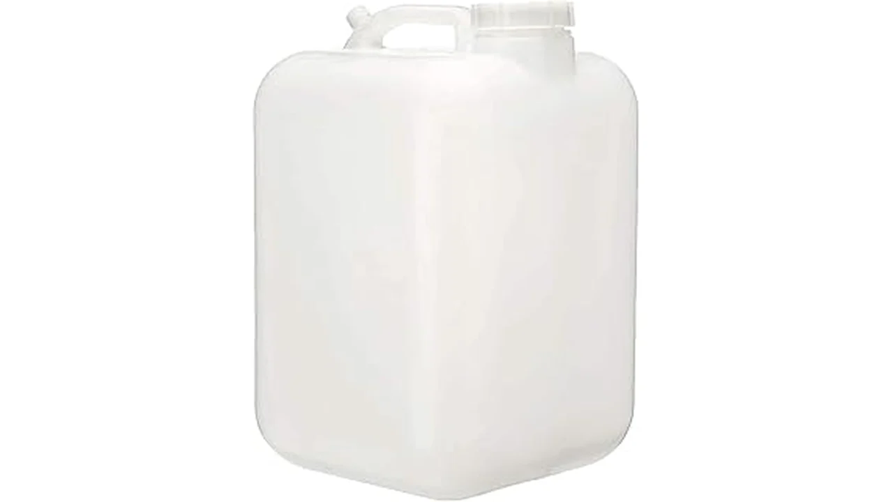 The image shows five clear 5-gallon water jugs lined up, showcasing the Top 5 5 Gallon Water Jar selection.
